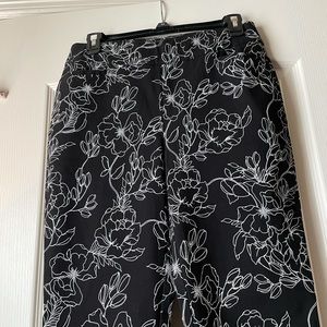 BRIGITTE FLORAL-PRINT SLIM ANKLE PANTS